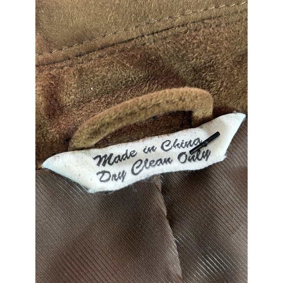 WH Belk Blazer Vtg Men 44L GOAT Suede Leather Brown - Picture 16 of 16